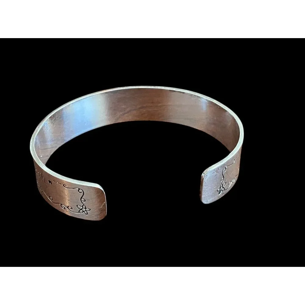 Scripture Bracelet Cuff Silver‎ Plated